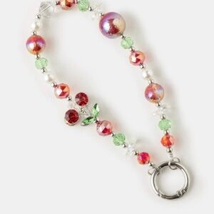 Cherry Beaded Multi-Color Crystal Charms Bag Chain